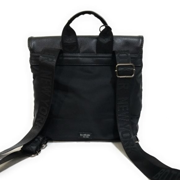 Botkier Trigger Nylon Backpack In Black/Gunmetal - Picture 6 of 11